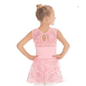 Eurotard Girls Enchanted Dreams Sequin Mesh Dance Leotard Dress Size Small (4-6)